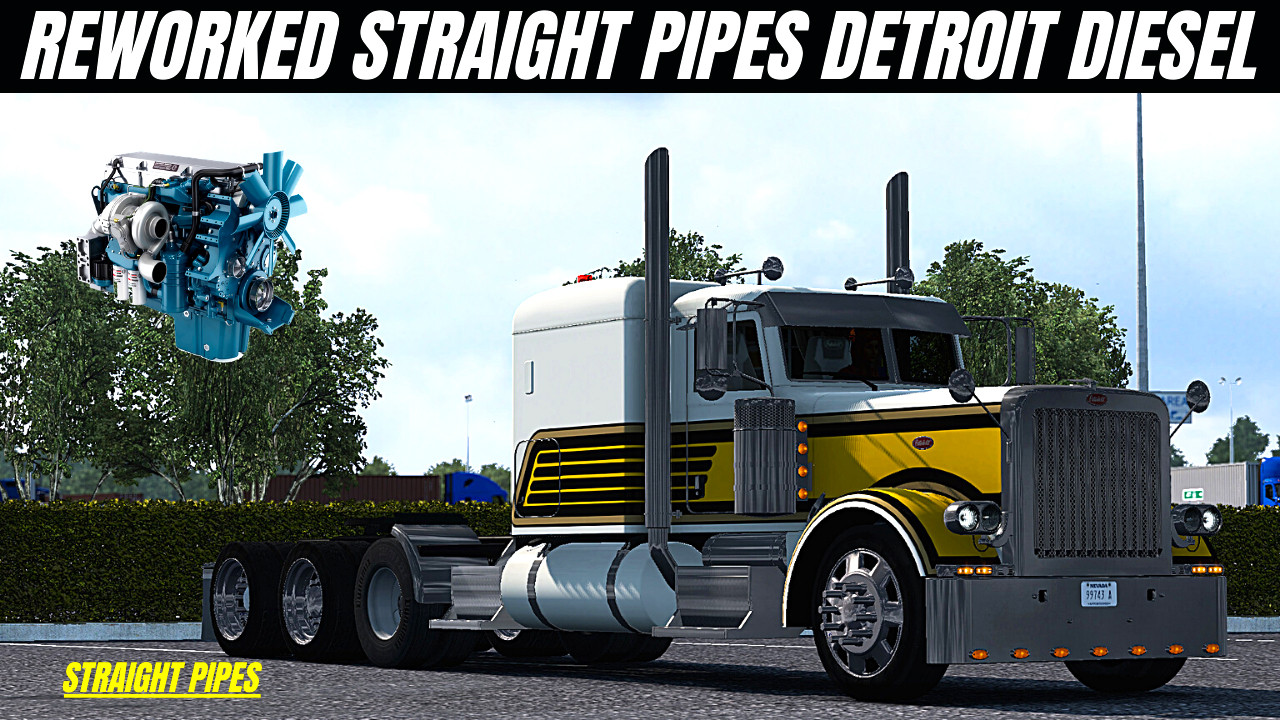 REWORKED PACK DETROIT DIESEL Straight Pipes ATS 1.40